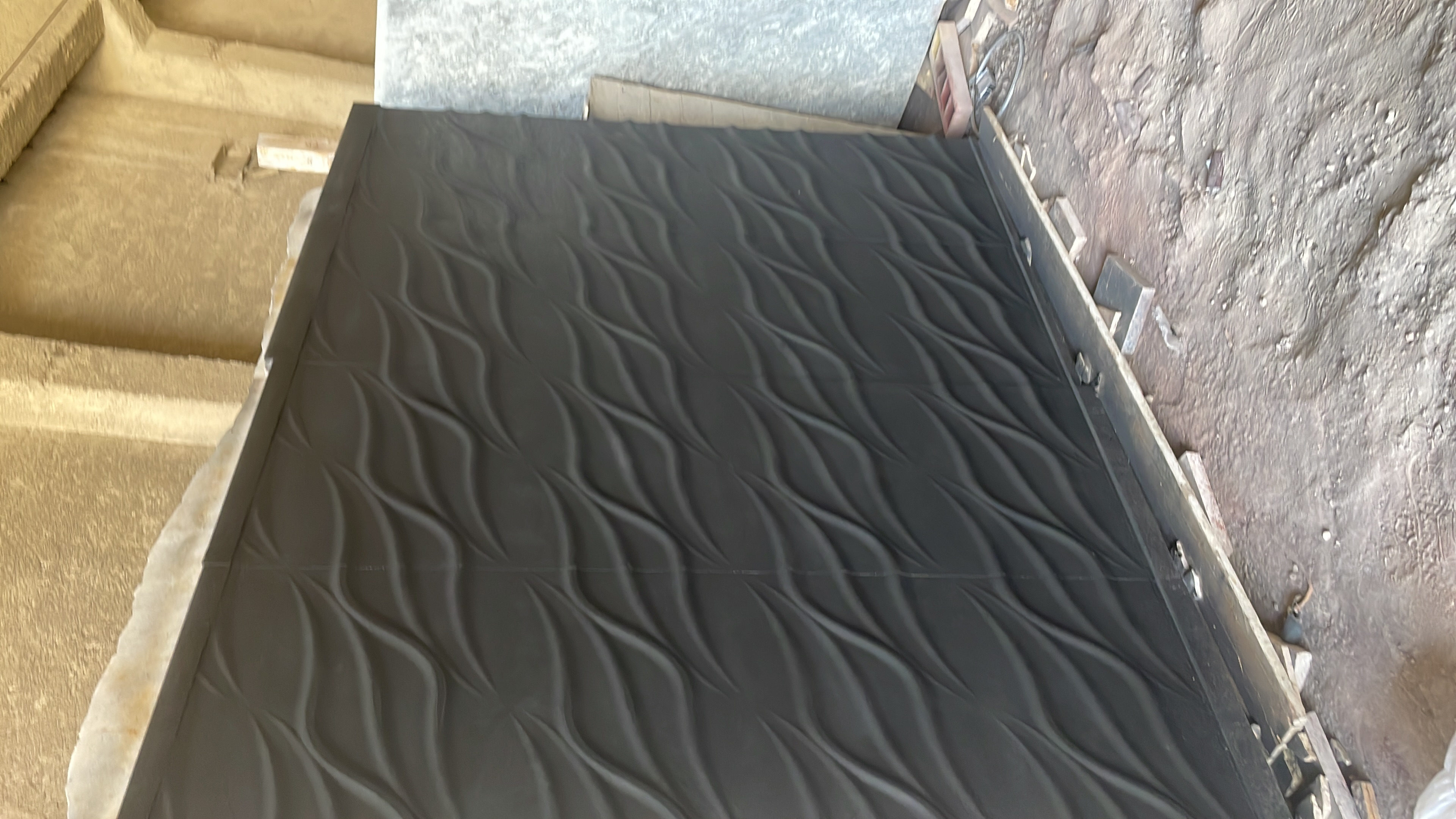 Natural Basalt Wave Relief Sample by MarbleVeins.