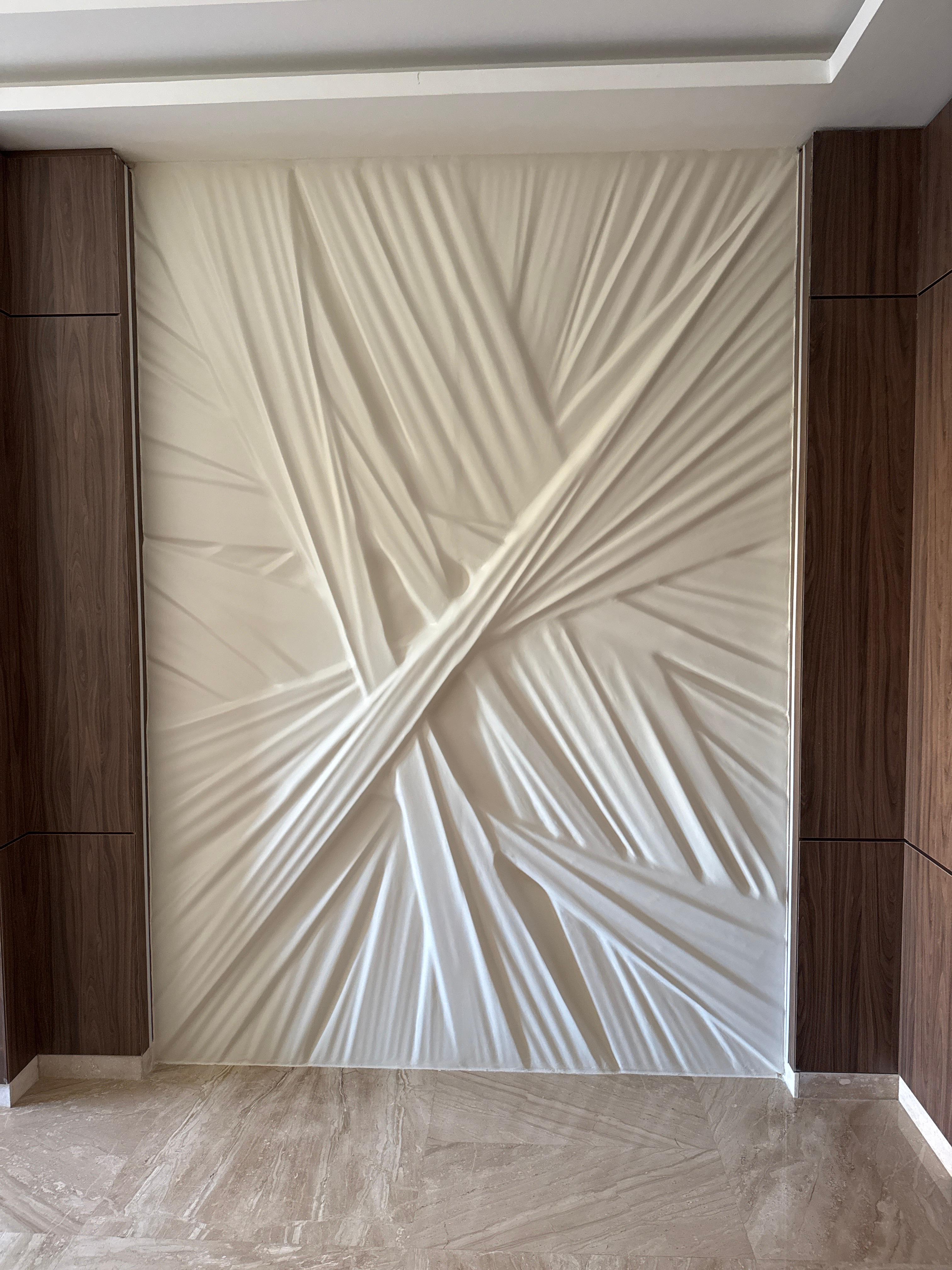 Geometric Flowing 3D Door Cladding by MarbleVeins.