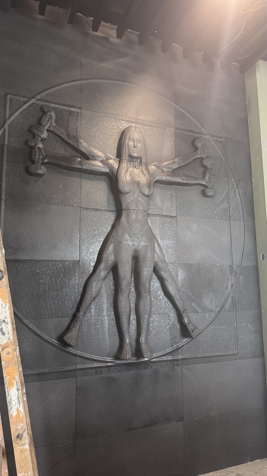 Black Basalt Figurative Relief by MarbleVeins.