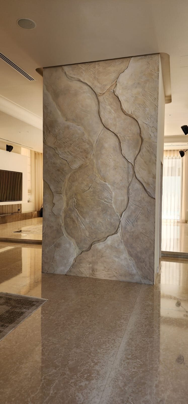 Organic 3D Basalt Rock Relief by MarbleVeins.